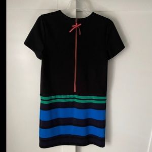 Loft shift dress, black, blue and green